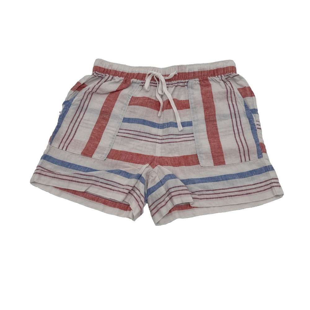 Jones New York 100% Linen Ladies Shorts XSβ striped pockets nautical beach